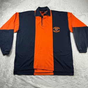 Chicago Bears Uomo M NFL Active Rugby Camicia Navy Arancione 1997 LS Vintage - Foto 1 di 8