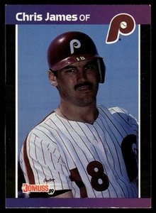 1989 Donruss #312b Chris James "LEAF, INC." & "*Denotes * - Picture 1 of 2