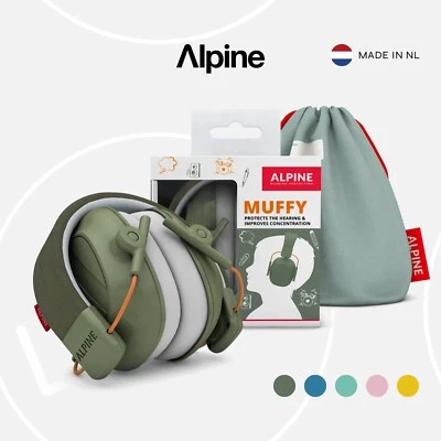 Orejeras Alpine Muffy para niños, verdes | Protección de orejeras a prueba de sonido anti ruido Foto 1 de 4