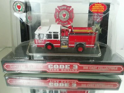 Code 3 2000 Worcester Fire Department MA Fire E-One au 1:64 en boîte - Photo 1/4
