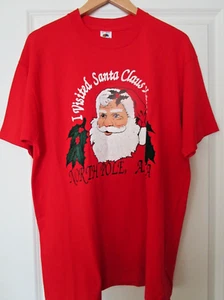 Christmas-Themed Men's T-Shirt from North Pole Alaska, Sz XL - Picture 1 of 4
