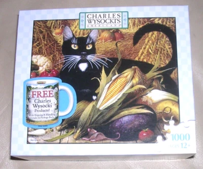 NUEVO 2006 Montana De Oro Gato Negro Maíz en Mazorca Heno Calabazas Wysocki 1000 Piezas Rompecabezas Foto 1 de 4