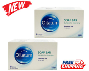 2X 100g OILATUM Daily Soap Bar For Dry Skin Cleansing To Moisturizes Protects
