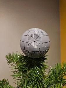 star wars death star christmas tree topper 3d Printed Grey - Picture 1 of 4