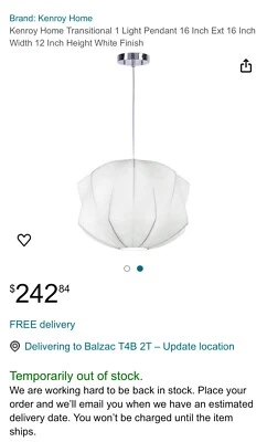 kenroy lámpara hogar Foto 1 de 3