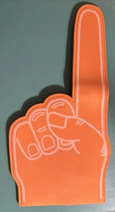3x Foam Finger 18 Inch, Number 1 DIY Blank Foam Hand Cheerleading, Orange - Picture 1 of 4