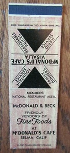 MADERA: McDONALD'S CAFÉ (SELMA, CALIFORNIA) -G27 - Imagen 1 de 1