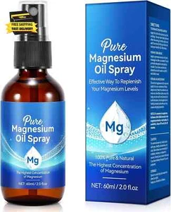 2 pack 4 oz total Pure Magnesium Oil Spray - Magnesium Chloride Oil Spray -BB - Picture 1 of 1