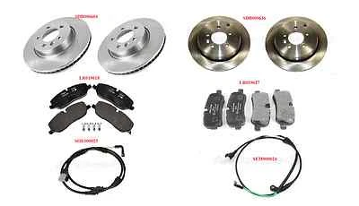 Land Rover LR3 05-06 V6 Front Rear Brake Rotor Disc Pads and Sensors Kit - Image 1 of 2