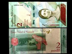 Venezuela Note 2 Bolivares Banknote Currency BILL 2018 UNC Mint FREE SHIPPING - Picture 1 of 1