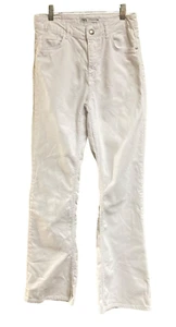 Zara Womens Jeans White Cotton Denim Size 6 Boot Cut 28x32 - Picture 1 of 6