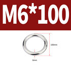 A2 Stainless Steel Duty Solid Metal O Ring OD 20mm-100mm Smooth Round Rings 
