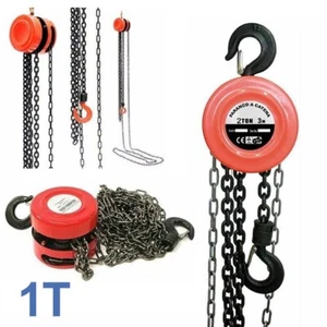 PARANCO MANUALE 1 TON 3 CATENA 3 MT ARGANO VERRICELLO GANCIO SOLLEVATORE HS-1T - Foto 1 di 1