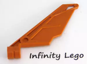 4 LEGO Dark Orange Wing with Axle Hole Ningago (61800) - 4 Pieces - Foto 1 di 1