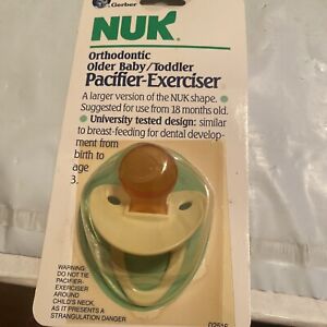 Vintage Gerber NUK Baby Orthodontic Pacifier-Exerciser 1987 SEALED﻿ B22