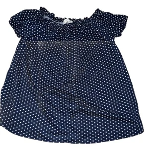 Top de lunares Eden & Olivia talla S azul y blanco - 100 % poliéster - Imagen 1 de 11