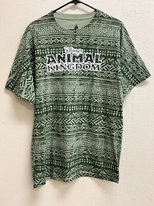 T-Shirt Auntentc Disneyland Walt Disneys Animal Kingdom grün Tribal Azteken Gr. L - Bild 1 von 7