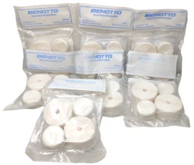 7 Benotto Smooth White Handlebar Tapes Cello Bar pack Vintage Bicycle New cinta - Image 1 of 4