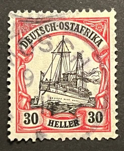 Travelstamps: German East Africa Germany stamps 30 Heller Kaisers Yacht Used Wmk - Picture 1 of 5