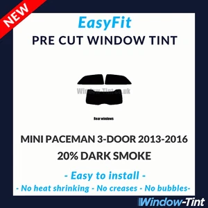 EasyFit Static Pre Cut Tint For Mini Paceman 3-door 2013-16 - 20% Dark Rear - Picture 1 of 3