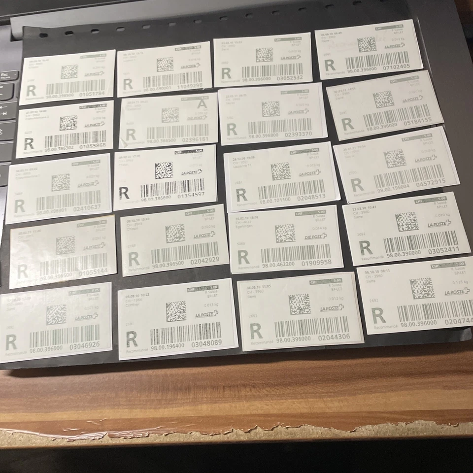 Schweiz Grossposten Einschreibelabel 113 R-Zettel - Bild 1 von 4