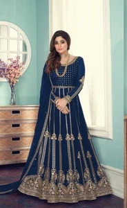 SALWAR KAMEEZ PAKISTANI INDIAN WEDDING PARTY WEAR DRESS BOLLYWOOD SHARARA SUIT - Picture 1 of 6