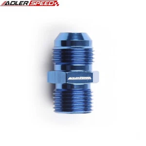 US STOCK AN10 -10AN Male To 1/2" BSP BSPP Straight Fitting Adapter Aluminum Blue - Picture 1 of 6