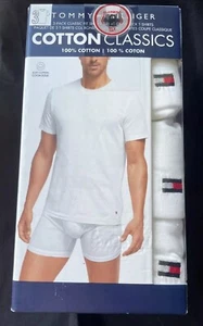 Tommy Hilfiger Mens T-shirts Size XL Classic Crewneck 3 Pack White NEW - Picture 1 of 4