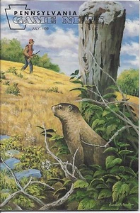Pennsylvania Game News JULY 1998 cover by Nick Rosato groundhog - Picture 1 of 3