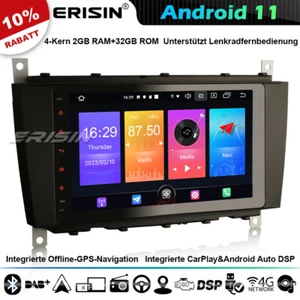 Android 11 GPS Autoradio Navi Mercedes C/CLC/CLK Klasse W203 W209 CarPlay DAB+4G - Bild 1 von 12