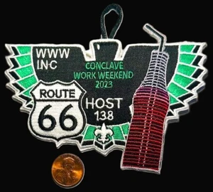BOY SCOUT OA TA-TSU-HWA OA 138 CONCLAVE 2023 HOST ROUTE 66 COLA SERVICE PATCH - Imagen 1 de 2