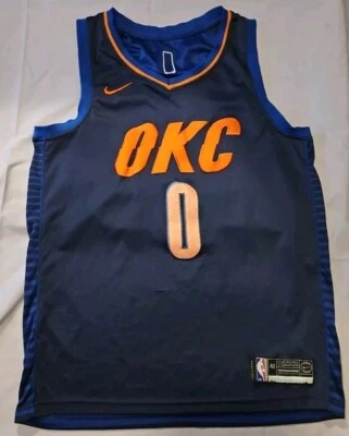 Oklahoma City Thunder Jersey Men Small Blue Russell Westbrook Nike Swingman XL - Image 1 of 2