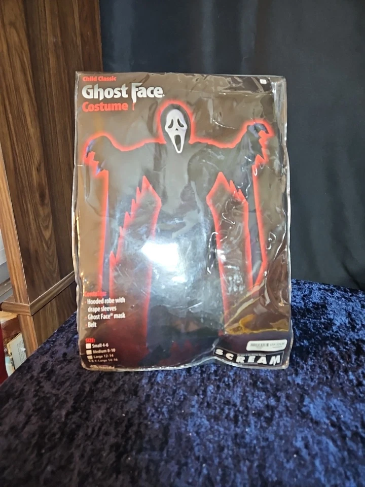 Scary Scream Ghost Face Horror Robe Child Halloween Costume One Size @F - Image 1 of 4