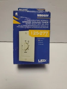 Reliance WB060Y DECORATOR IN-WALL SPRING AUTO SHUT OFF 6O MIN - Picture 1 of 6