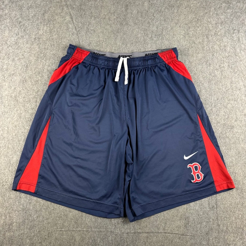 Pantalones Cortos de Béisbol Nike Boston Red Sox Dri Fit Performance Para Hombre XXL Azul Marino Rojo Logo Foto 1 de 4