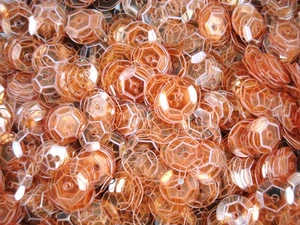 Sequins 8mm Orange Transparent 125g DIY Craft Sewing Dressmaking Embellishment - Picture 1 of 2