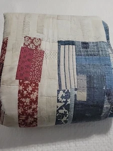 Pottery Barn Americana Flagge Quilt King Wende Patchwork amerikanisch 4. Juli - Bild 1 von 2