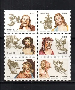 Brazil 1980 set Aleijadinho/Fr.Lisboa stamps (Michel 1801/06) MNH - Picture 1 of 1