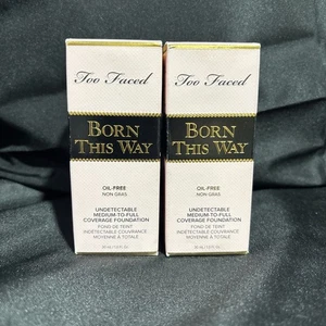 2 Pack Too Faced Born this Way Full Coverage Foundation Chestnut Oil Free - Picture 1 of 6