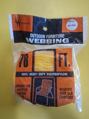 Silla chaise amarilla Wellington con correas para muebles de exterior NOS 78' Foto 1 de 3