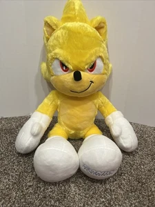 Peluche Build A Bear Super Sonic The Hedgehog 17" amarillo excelente estado - Imagen 1 de 2