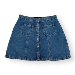 Minifalda de mezclilla azul con botones delanteros BDG Urban Outfitters talla pequeña - Imagen 1 de 6