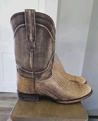 Tecovas Men's The Nash, Limestone Relic Lizard, Size 9 EE, No Box, E/C - Image 1 of 4
