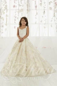 Tiffany 13552 Cream Multi Little Girls Pageant Gown Dress sz 14 NWT AUTHENTIC! - Picture 1 of 2