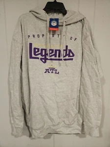 GIII Sports Atlanta Legends AAF Gray Hooded Sweatshirt Size XL Pouch Pocket NWT - Picture 1 of 5