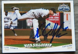 Cleveland Indians Nick Gallagher Signed 2018 Lake County Captains Auto Card - Picture 1 of 1