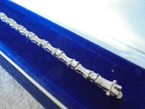 BRACCIALE IN ARGENTO 925 Tennis bracelet white SWAROVSKI crystals Made in Italy - Foto 1 di 3