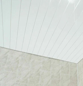 Gloss White Chrome Strip Bathroom Cladding Ceiling Panels PVC Shower Wet Wall - Picture 1 of 12