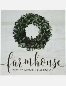 Farm House Dollar Tree 2022 Wall Calendar Crafting Holidays Wreath DIY - Picture 1 of 2