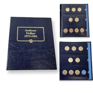1979-1981 $1 Susan B. Anthony Dollar 17 Coin UNC & Proof Set Whitman 9149  Album - Picture 1 of 18